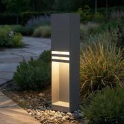 Lucande LED-gadelampe Oxido, antracit, højde 50 cm, IP44