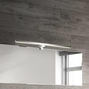 LED-spejllampe Dun 2 i 1, krom, IP44, længde 50 cm