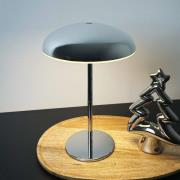 LED-batteridrevet bordlampe Brilo unplugged Caxa 30 cm, krom