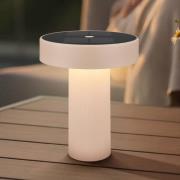 LED-batteridrevet solcellebordlampe Poga, beige, plast, IP44