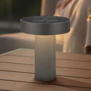 LED-batteridrevet solcellebordlampe Poga, antracit, plast, IP44