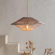 GOOD & MOJO Hængelampe Lumbini, Ø50 cm, lysegrå, papirreb