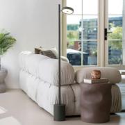 GOOD & MOJO LED-gulvlampe Okinawa, 1 lyskilde, grøn, 146 cm, træ