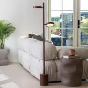 GOOD & MOJO LED-gulvlampe Okinawa, 2 lyskilder, brun, 146 cm, træ