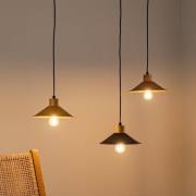 Hængelampe Manavgat N-554 3 lyskilder guld/sort/kobber