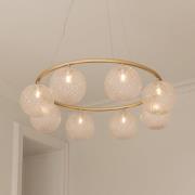 Nuura lysekrone Miira 8 Circular, Ø 100 cm, messing/klar