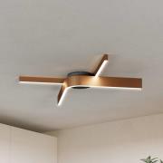 LED-loftlampe Folcino-Z, bronzefarvet, 64 cm, CCT