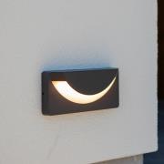 UDENDØRS LED-VÆGLAMPE LUPS, mørkegrå, bredde 23 cm, IP54