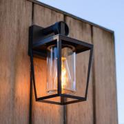 Udendørs væglampe WEST, sort, højde 29 cm, metal, IP44, E27