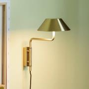 LED-væglampe COVER, messingfarvet, udhæng 30 cm, metal