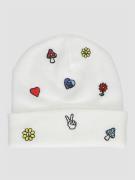 A.Lab Ellison Motif Embro Beanie hvid