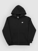 New Balance Brush Back Small Logo Kids Hættetrøje med lynlås sort