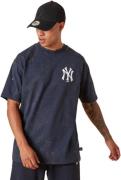 New Era Team Logo New York Yankees Washed Tshirt Herrer Tøj Blå M