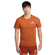 Nike Drifit Trail Solar Chase Tshirt Herrer Kortærmet Tshirts Orange L