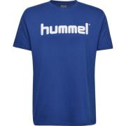 Hummel Go Logo Tshirt Unisex Tøj Blå 140