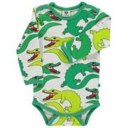 Småfolk Mønstret Babybody Med Krokodiller Cremefarvet |  | 56 cm