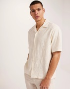 Woodbird WBSunny Mesh Shirt Kortærmede skjorter Offwhite