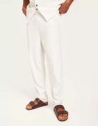 Selected Homme SLHSTRAIGHT196-Plisse Trouser Ex Bukser Egret