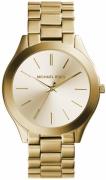 Michael Kors Dameur MK3179 Slim Runway Guldfarvet/Gul guldtonet stål