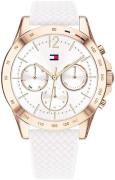 Tommy Hilfiger Dameur 1782199 Hvid/Gummi Ø38 mm