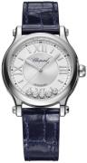 Chopard Dameur 278608-3001 Happy Sport Sølvfarvet/Læder Ø33 mm