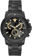 Versace Herreur VE2E00621 New Chrono Chronograph 45mm Sort/Stål Ø45