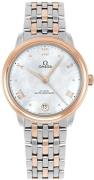 Omega Dameur 434.20.34.20.05.001 De Ville Prestige Hvid/18 karat rosa