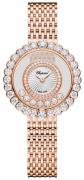 Chopard Dameur 204180-5201 Happy Diamonds Sølvfarvet/18 karat rosa