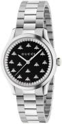 Gucci Dameur YA1265034 G-Timeless Sort/Stål Ø32 mm