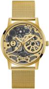 Guess Herreur GW0538G2 Skeletskåret/Gul guldtonet stål Ø42 mm