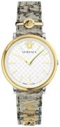 Versace Dameur VE8104422 V Circle Hvid/Læder Ø38 mm