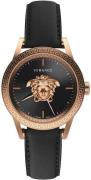 Versace Herreur VERD01420 Palazzo Sort/Læder Ø43 mm