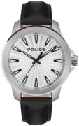 Police Herreur PEWJA2207801 Mensor Sølvfarvet/Læder Ø44 mm