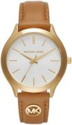 Michael Kors Dameur MK7465 Slim Runway Hvid/Læder Ø38 mm