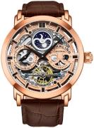 Stührling Original Herreur 3924.3 Legacy Skeletskåret/Læder Ø46.2