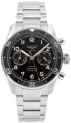 Longines Herreur L3.821.4.53.6 Spirit Flyback Sort/Stål Ø42 mm
