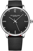 Stührling Original Herreur 3997B.2 Symphony Sort/Læder Ø40 mm