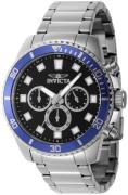 Invicta Herreur 46052 Pro Diver Sort/Stål Ø45 mm