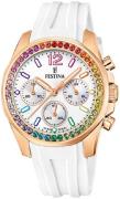 Festina Dameur F20611-2 Boyfriend Hvid/Gummi Ø38.1 mm