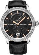 Stührling Original Herreur 788.05 Classic Sort/Læder Ø45 mm