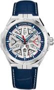 Stührling Original Herreur 379.02 Legacy Sølvfarvet/Læder Ø44 mm