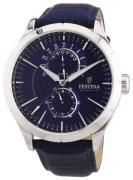 Festina Herreur F16573-7 Dress Blå/Læder Ø43 mm