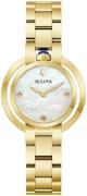 Bulova Dameur 97L181 Classic Hvid/Gul guldtonet stål Ø30 mm