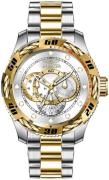 Invicta Herreur 45751 Speedway Sølvfarvet/Gul guldtonet stål Ø50 mm