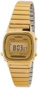 Casio Dameur LA-670WGA-9DF Classic LCD/Gul guldtonet stål 25x30 mm