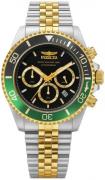 Invicta Herreur 48116 Pro Diver Sort/Gul guldtonet stål Ø43 mm