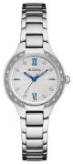 Bulova Dameur 96R208 Diamond Sølvfarvet/Stål Ø28 mm