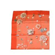 Brugt Orange Silke Hermès Tørklæde