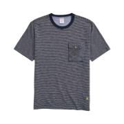 Stribet Slub Cotton Pocket T-shirt