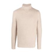 Beige Turtleneck Sweater M130